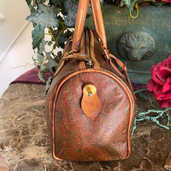 Etro Milano VINTAGE Made in Italy paisley purse EUC w/luggage tag, key & lock - Picture 9 of 16